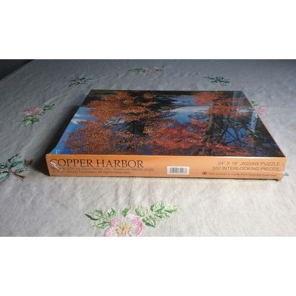 VTG 1991 COPPER HARBOR 550 Pc Jigsaw Puzzle Josiah Davidson New Sealed USA - Picture 8 of 10